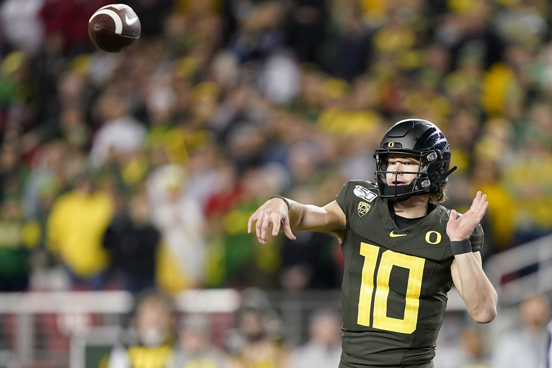 20. Jacksonville from L.A. Rams (9-7) — Justin Herbert, QB, Oregon, Sr.